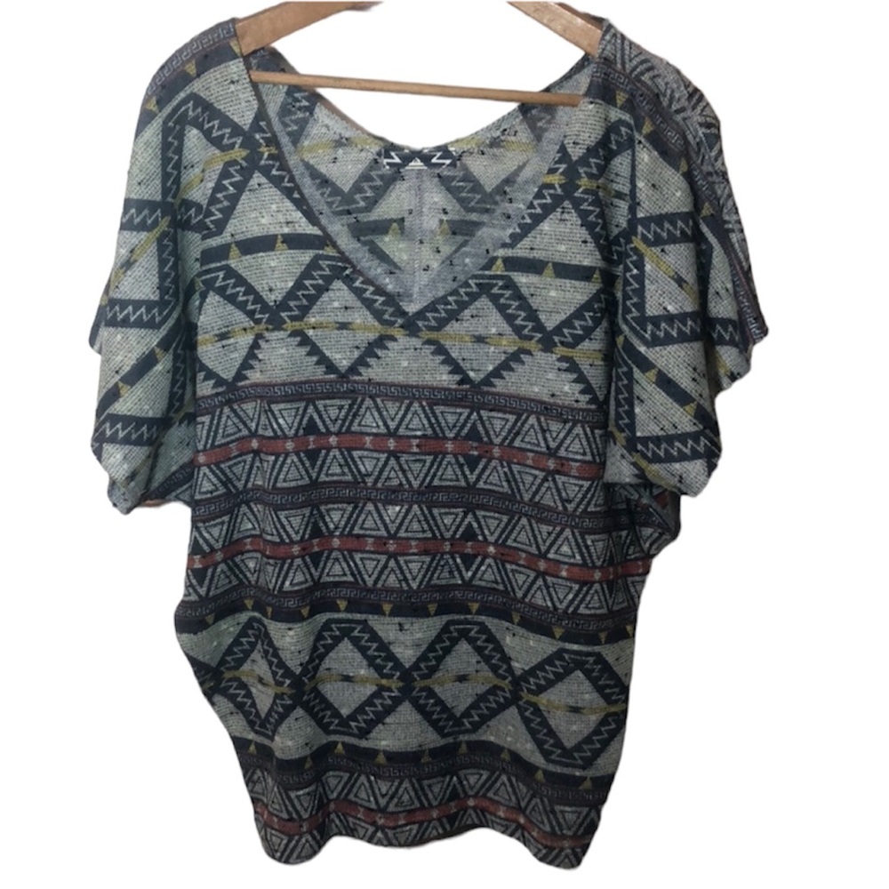 Poetry Scoop Neck Knit Top Sz S